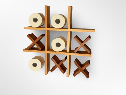 Tic-Tac-Toe Toilet Paper Holder | Bathroom Game On